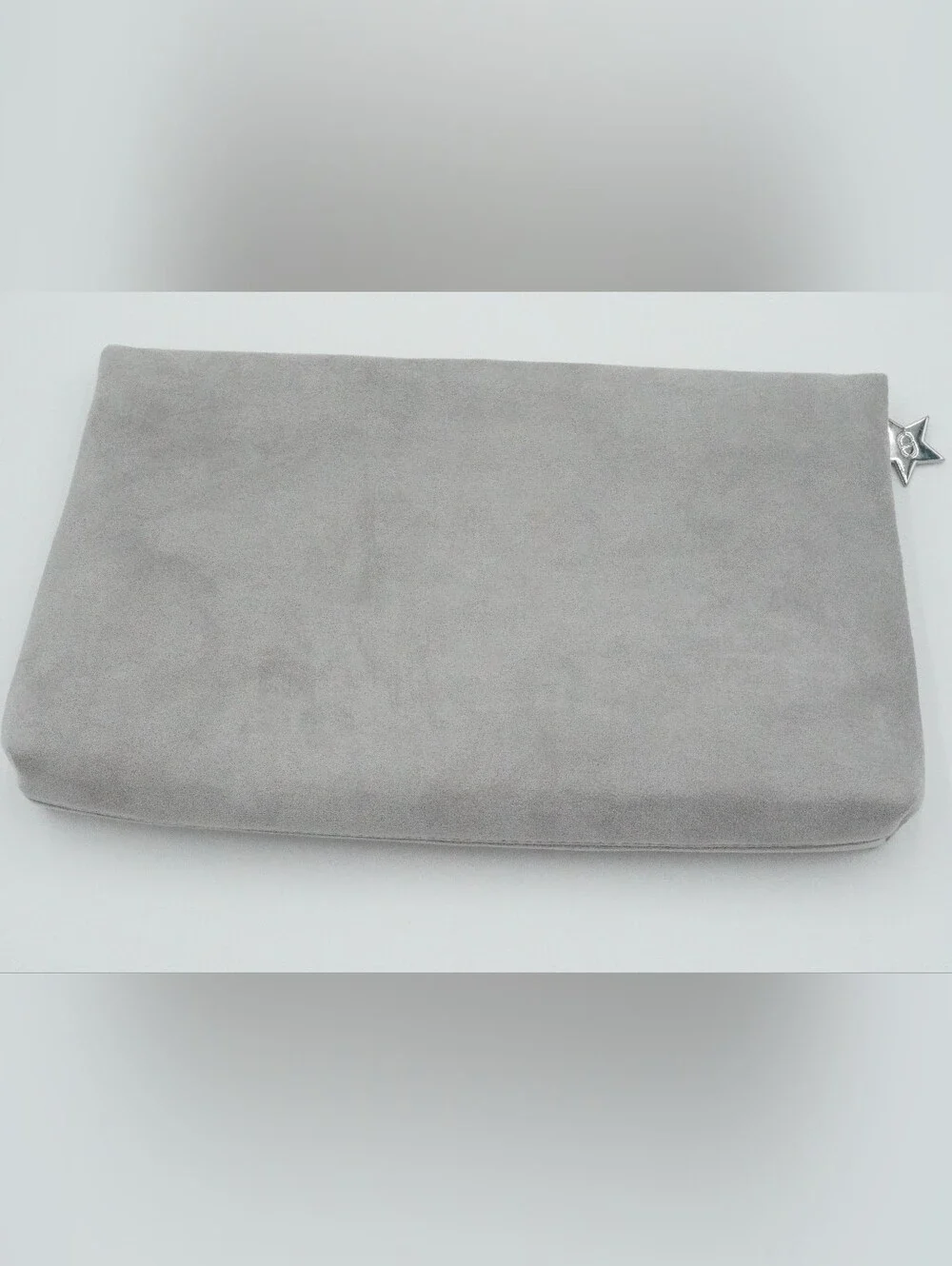 The DIOR Beauty Gray Suede Cosmetics Make Up Bag